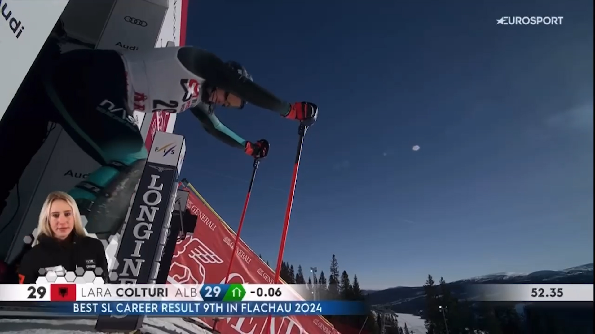 Historike për Shqipërinë, Lara Colturi në finalet e Kupës së Botës në Ski në dy disiplina